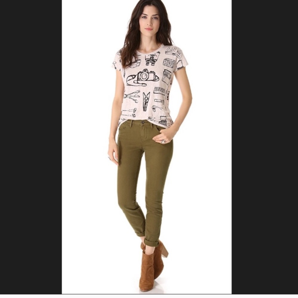 Madewell Skinny Skinny Ankle Jeans Olive Green EUC - Picture 2 of 11